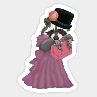 Cute Raccoon Girl Sticker